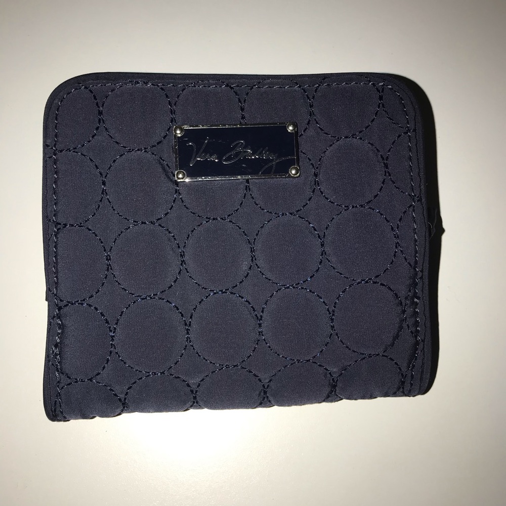 Vera Bradley quilted navy blue wallet